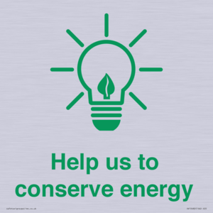 Help us to conserve energy 